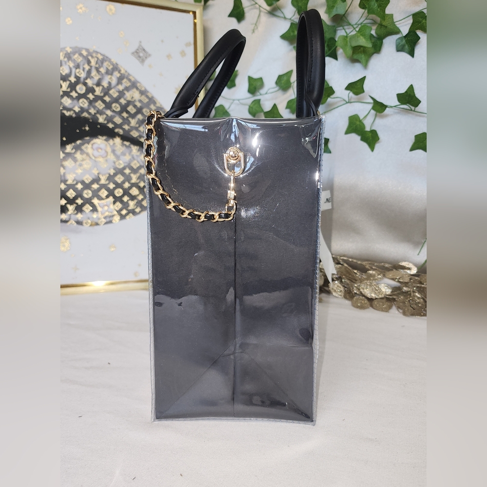 Chanel Black Patent Camellia Tote Bag - Picture 6 of 11